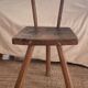 Wooden tripod chairs raw art