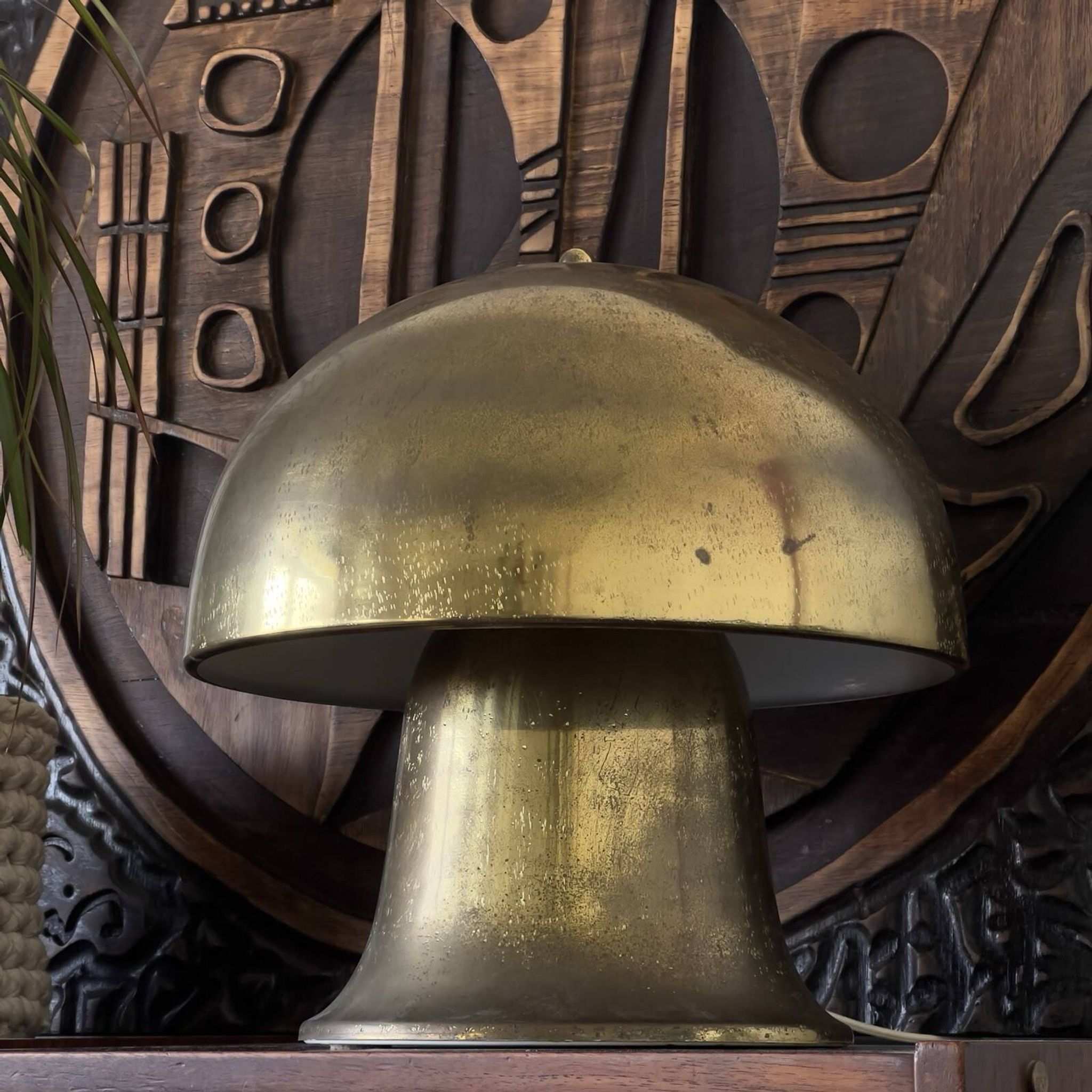 Monumental table lamp by Luciano Frigerio - "Notturno" large mushroom - 1970s
