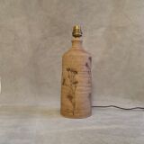 Terracotta lamp base with flower print