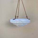 Vintage white and pink opaline chandelier