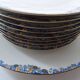 Dessert service porcelain Limoges Union Art Deco 9 people