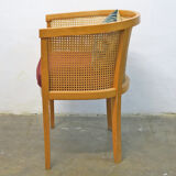 Armchair convertible in caning