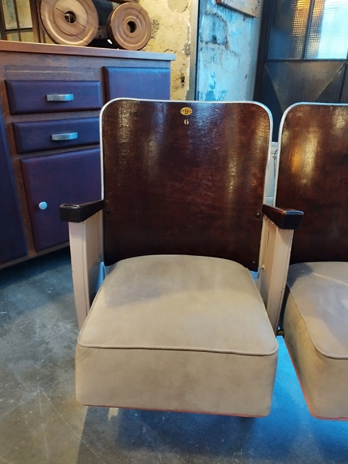 Cinema bench 2 seats 50s