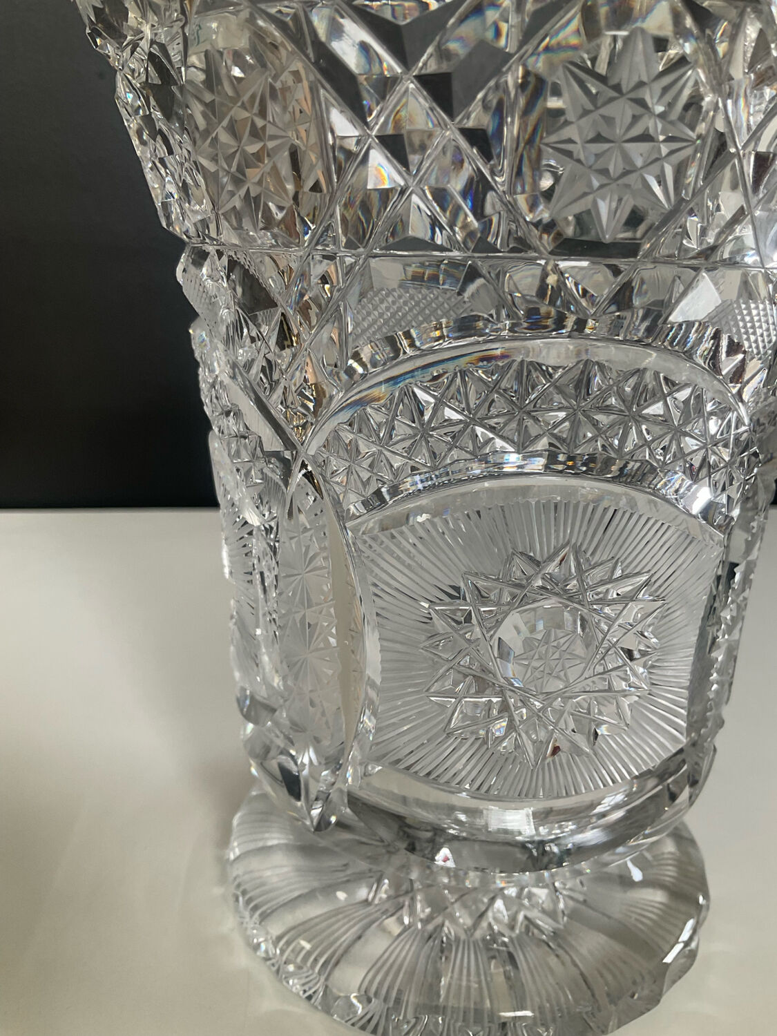 Vintage Bohemian crystal vase
