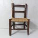 old wooden straw chair for children