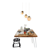 BELA Pendant Lamp * MCM Hanging Light * Rewired Mini * Vintage Ceiling Small Fixture * Yugoslavia *