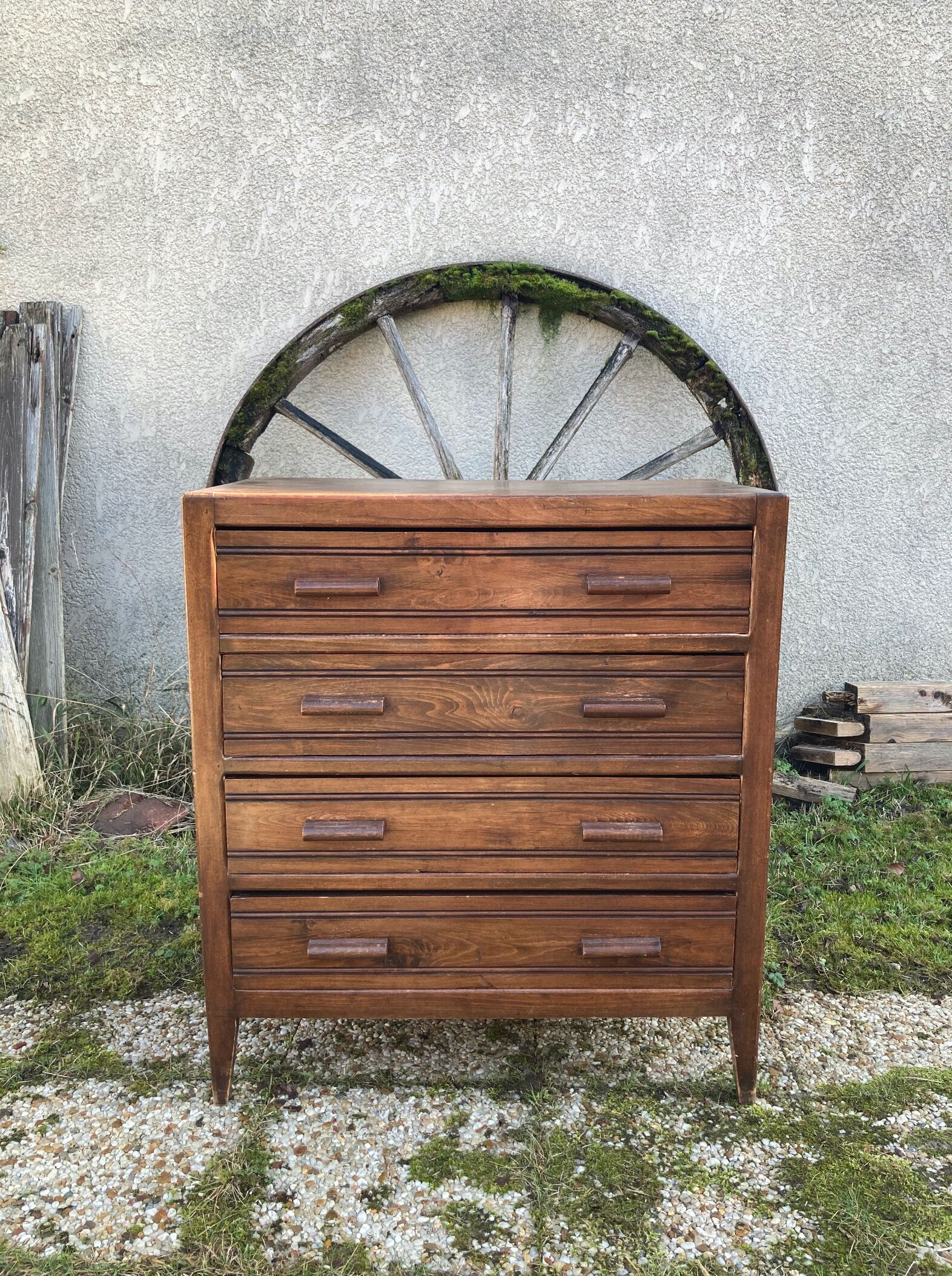 Parisian antique wooden chest of drawers