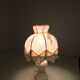 Pair of bedside lamp with vintage fringed shade