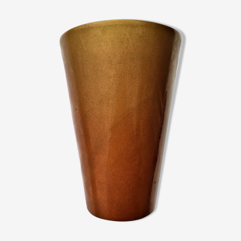 Vintage brown ceramic vase