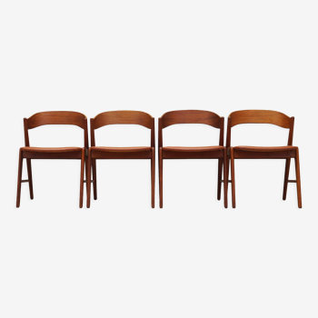 Set of four teak chairs, Danish design, 1970s, Korup Stolefabrik