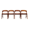 Set of four teak chairs, Danish design, 1970s, Korup Stolefabrik