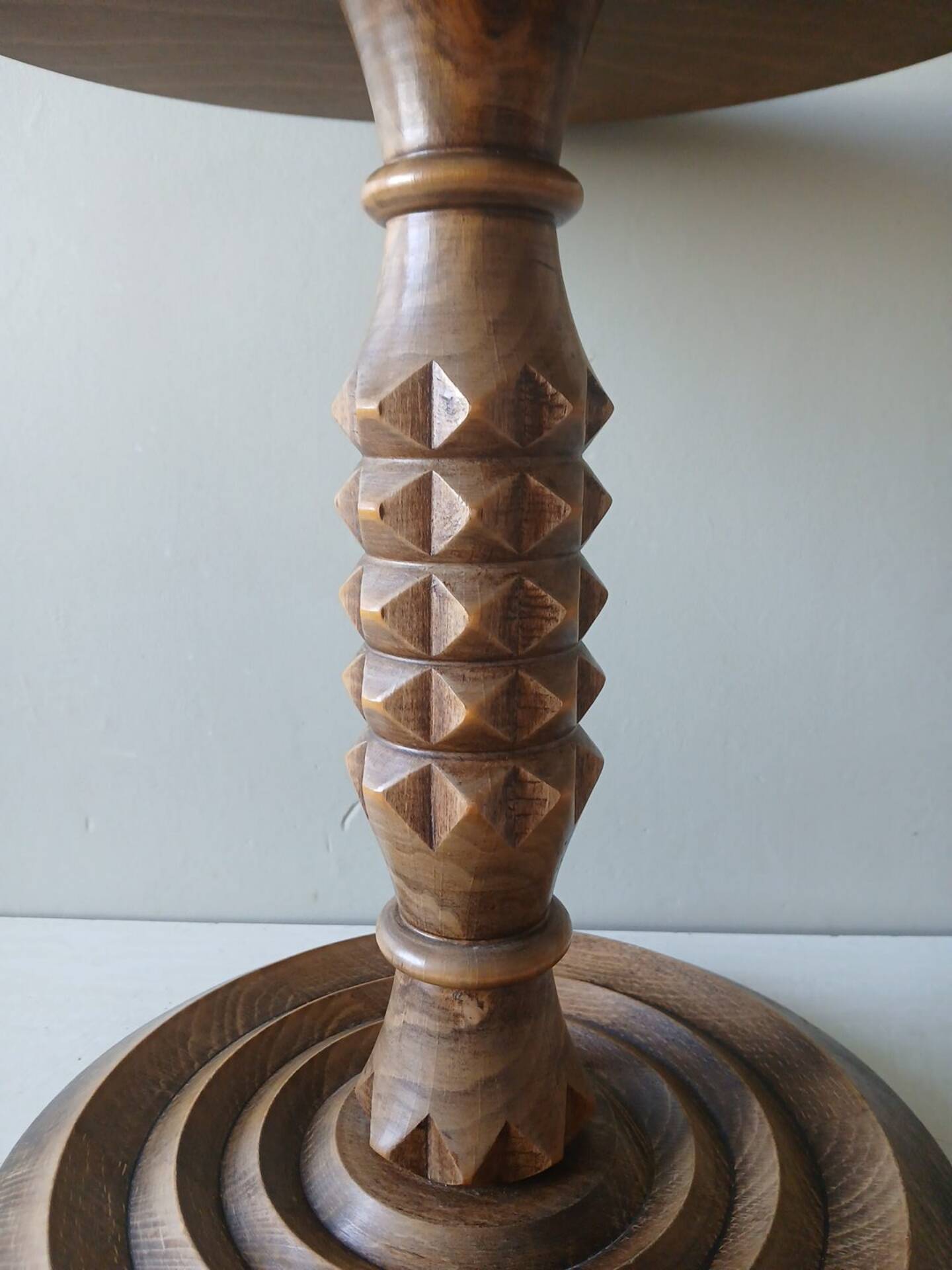 Rare oak guéridon by Charles Dudouyt – French Modernist, c.