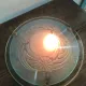 Art Deco sky blue moulded glass pendant light 35 cm - Electrified