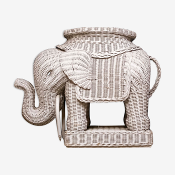 Table en osier vintage elephant