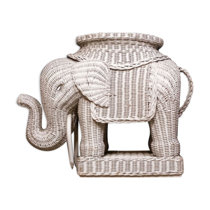 table en osier vintage - elephant
