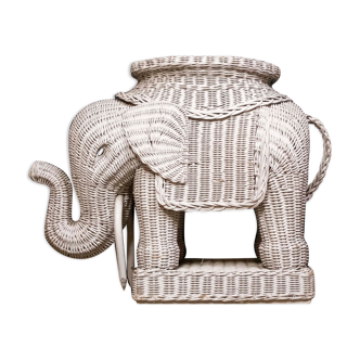 Table en osier vintage elephant