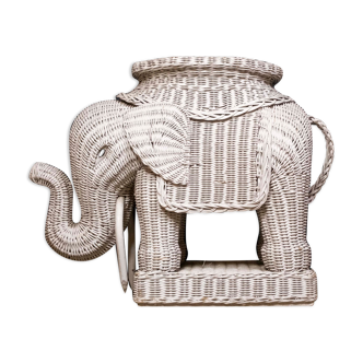 Vintage wicker table elephant