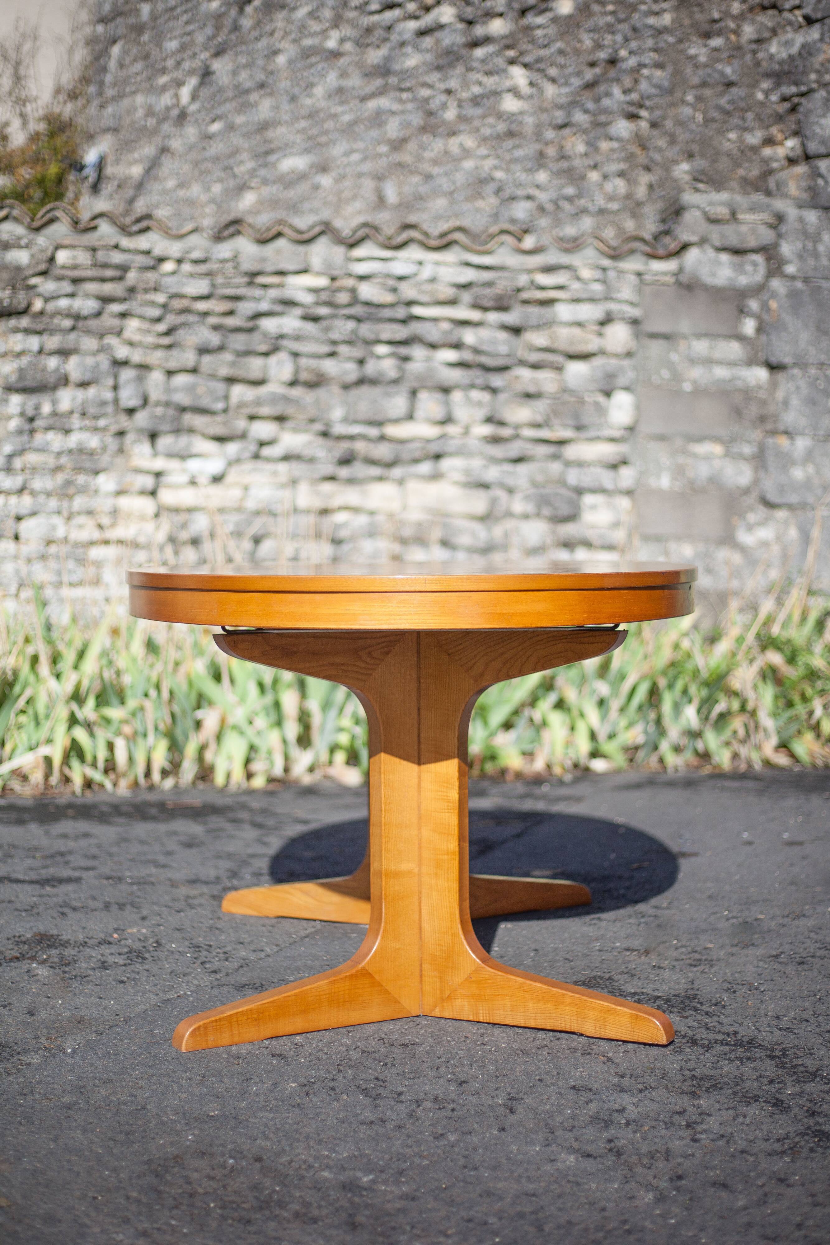 Baumann extendable table, oval table, dining table, wooden table, vintage table, 60's