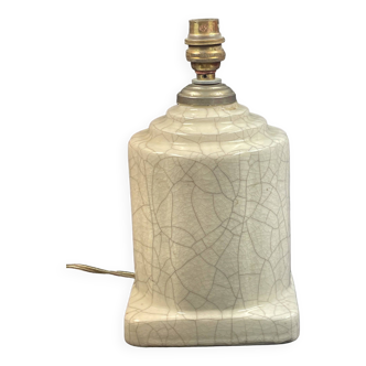Pied de lampe en céramique craquelée Art déco vers 1930 -
