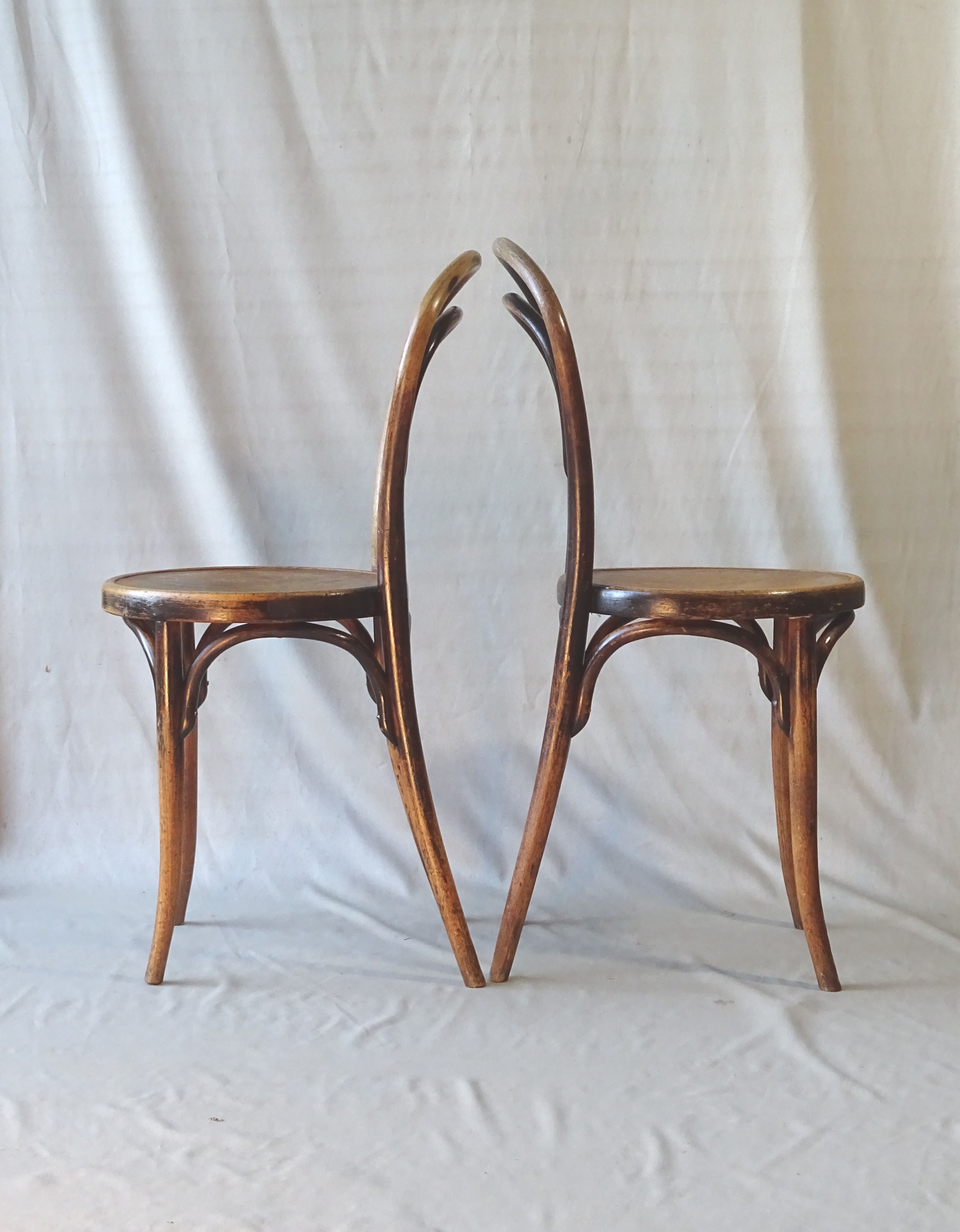 Paire de chaises bistrot par kohn n°14 1/2 vers 1900
