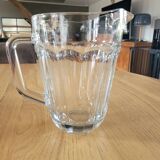 Thick glass pitcher