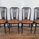 Lot 4 chairs bistrot wood curve stamp tuna and decor seat art nouveau