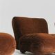 Vintage modular sofa brown velvet and chrome Italy 1970s