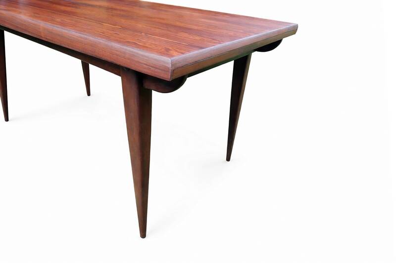 Vintage Scandinavian dining table from the 1960s, extendable, made of rosewood.