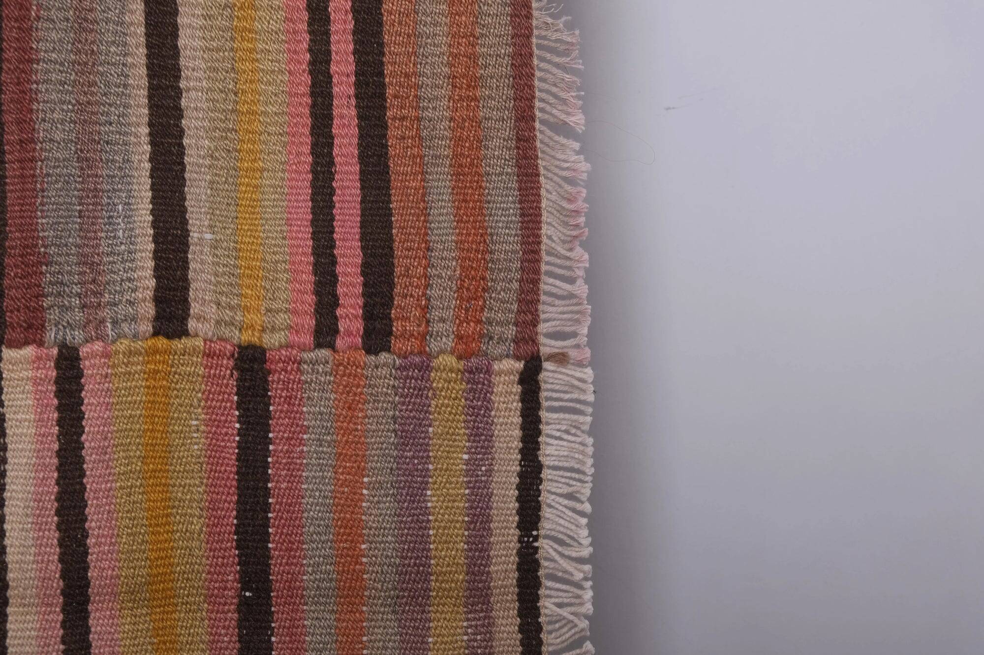 Vintage Turkish kilim handwoven 285x302 cm