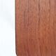 Rare set of three teak nesting tables with cane magazine rack / side tables / mid-century Danish modern design / 1950s / 1960s