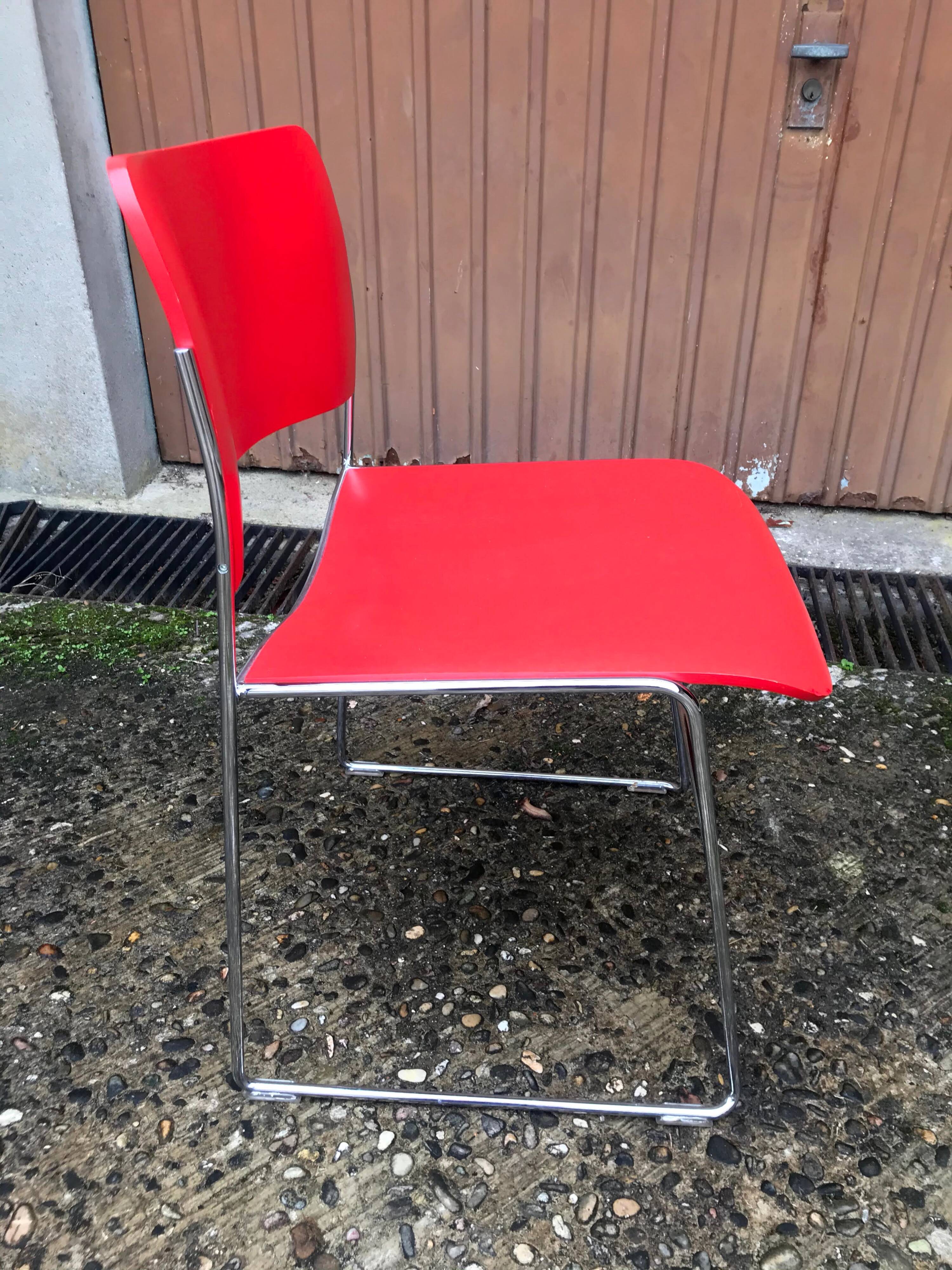 David Rowland red chair for Seid International Design