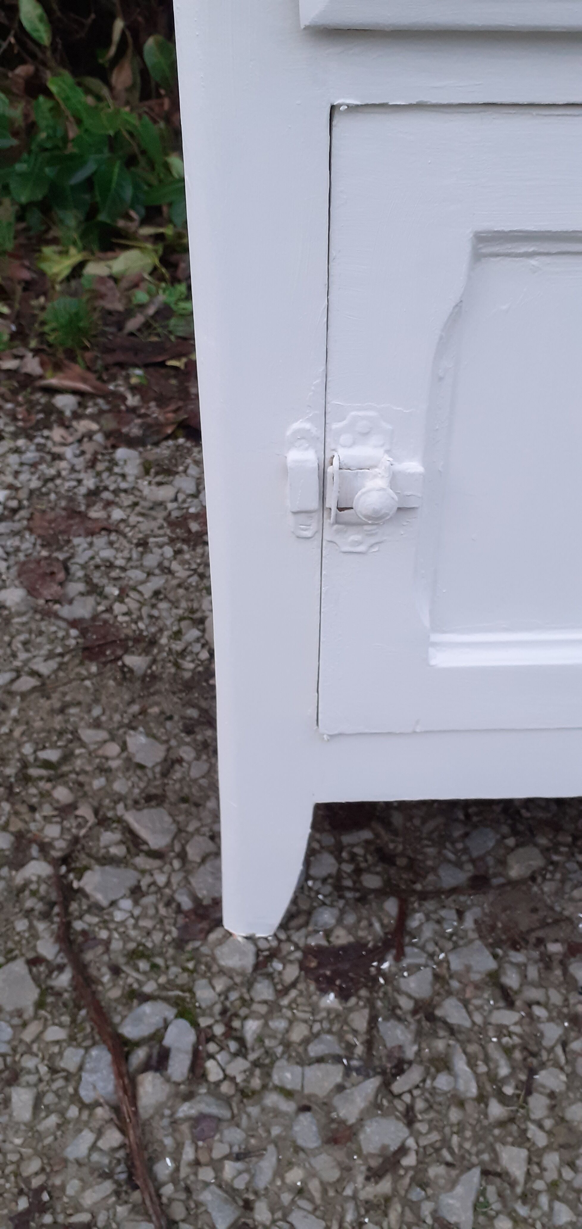 Parisian sideboard 1 door 1 drawer white and raw wood