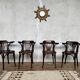 ✨ Set of 4 vintage curved wood armchairs – Timeless elegance
