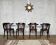 ✨ Set of 4 vintage curved wood armchairs – Timeless elegance