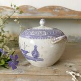 Purple ironstone sugar bowl