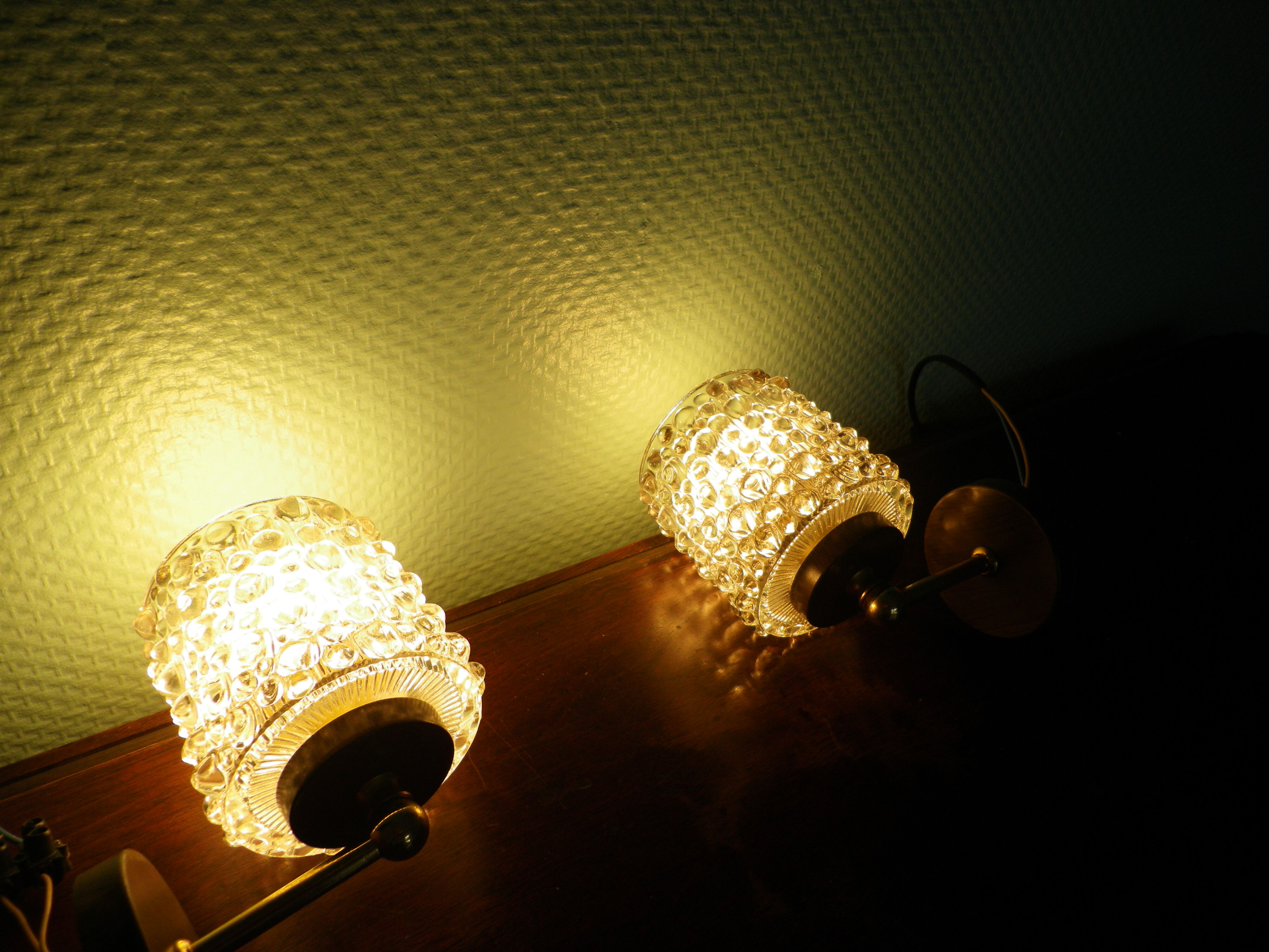 Pair of old sconces, brand Delmas