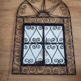 Miroir orienale porte en fer forgé