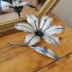 Vintage ashtray flower in silver metal