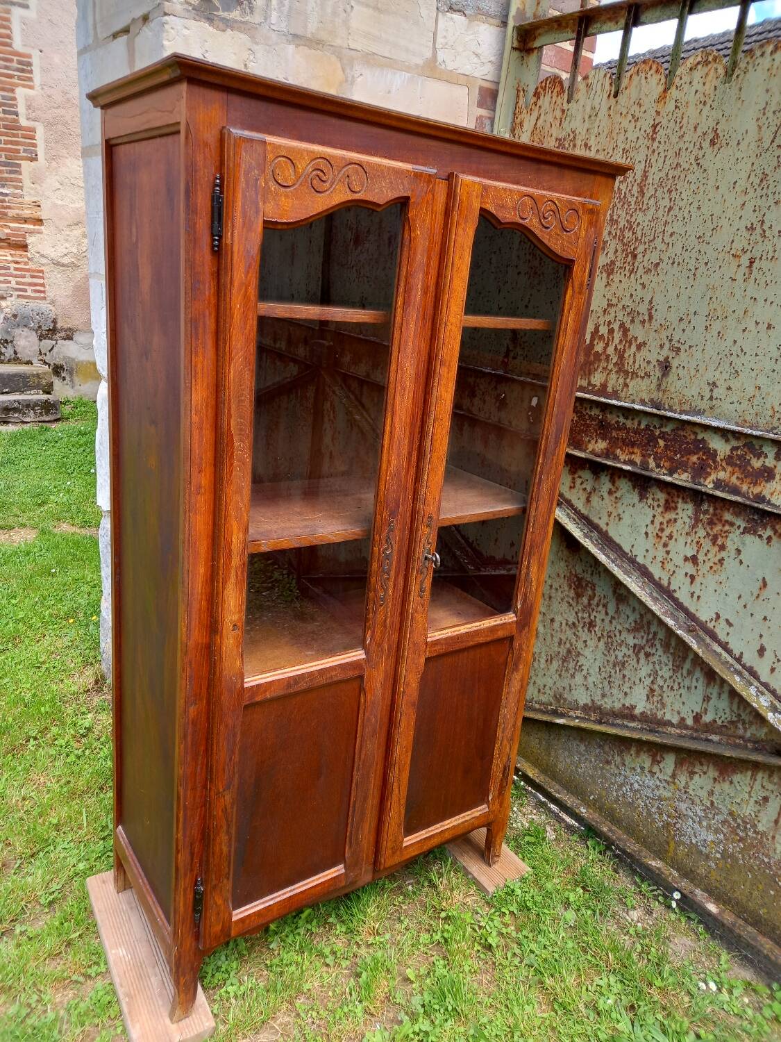 Antique wooden display case