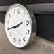Industrial clock 30 cm functional brillie alu polished station pendulum 1960