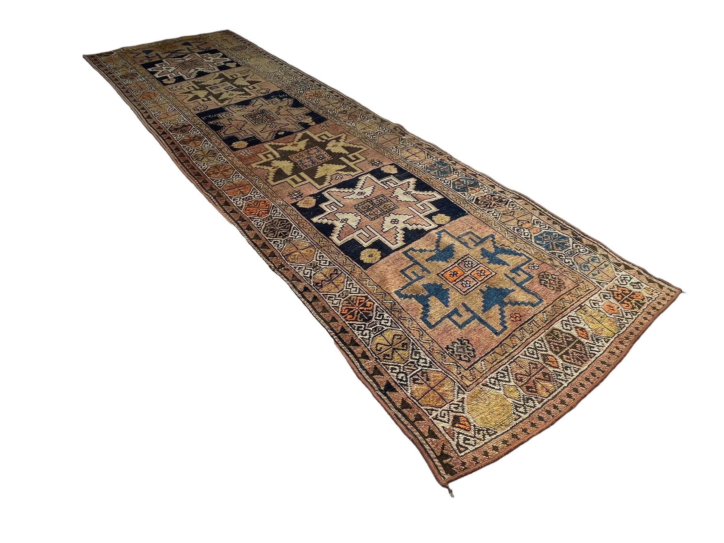 Antique Turkish Rug Runner ,  326 x 96 cm