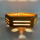 Hexagonal wooden recessed lamp, 1970s, Germany