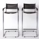 2 Elegant 1990s Cantilever Chairs – Chromed Metal Frame, Artificial Leather