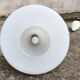 Scandinavian vintage suspension, 60s, teak and opaline