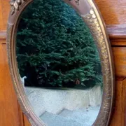 Important wooden wall mirror with stucco in Art Deco style/period - 65 x 44 cm