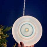 Vintage blue opaline suspension globe