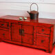 Chinese antique low cabinet 4 drawers + 2 doors