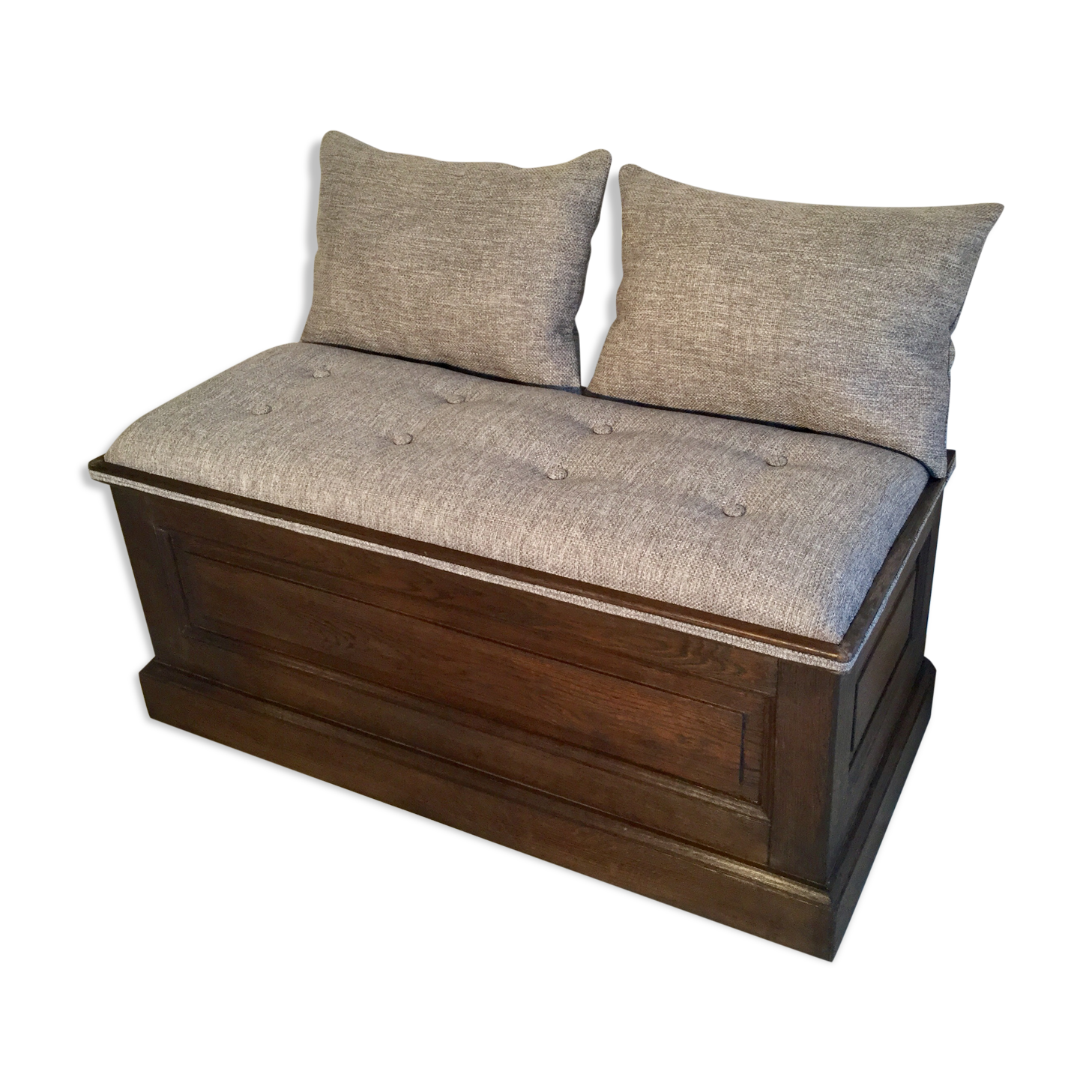 Old solid oak chest fully restored