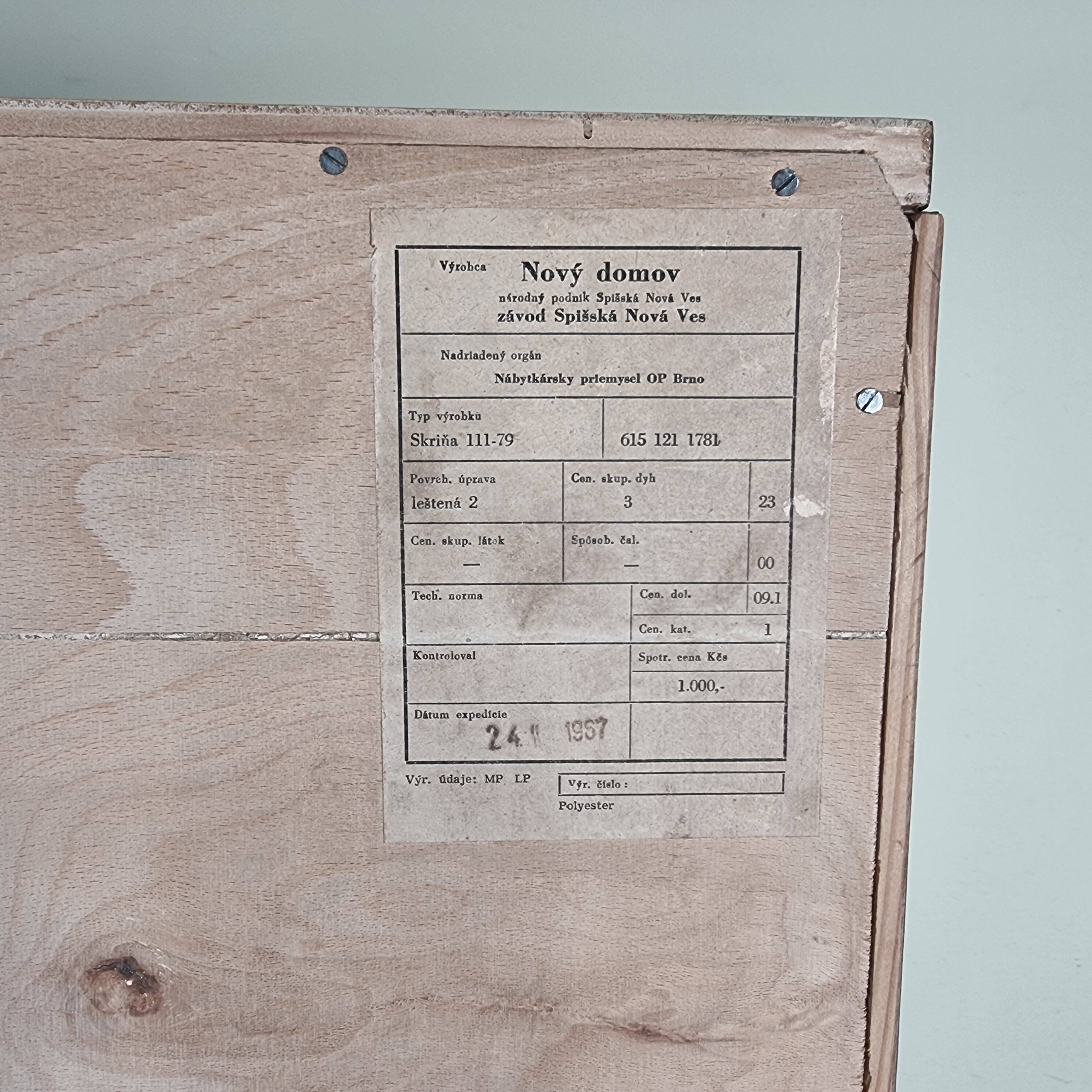 Vintage Wardrobe by Francisek Mezulanik, 1960s