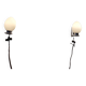 Pair of opaline chrome wall lights from the 70s.